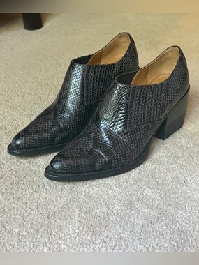Chloé Python Ankle Western Boots